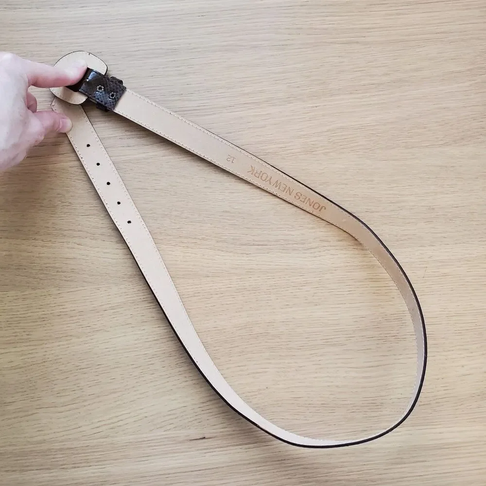 Vintage 90's Jones New York Brown Snakeskin Belt